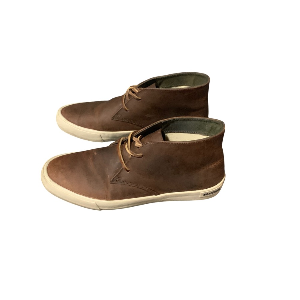 SeaVees Maslon Desert Boot Brown Rugged Oiled Leather Chukka Sneaker Mens 10.5